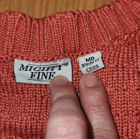 Mighty Fine Pink White Cute Cardigan Sweater with Bows || Medium GUC - Picture 9 of 12